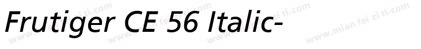 Frutiger CE 56 Italic字体转换
